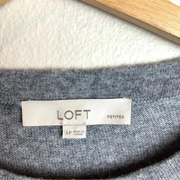 Loft gray sweater viscose/nylon/wool blend LP - Picture 3 of 8